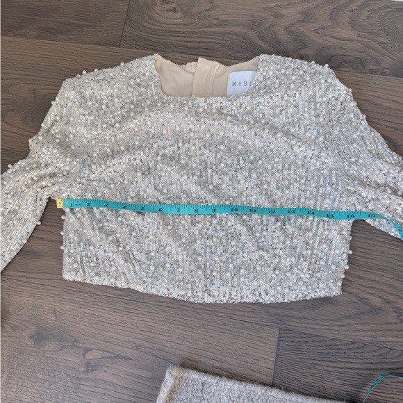 MABLE Cream Beaded Crop Top - Picture 5 of 6